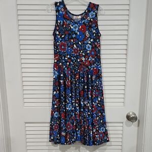 Dot Dot Smile - Blue & Red Floral